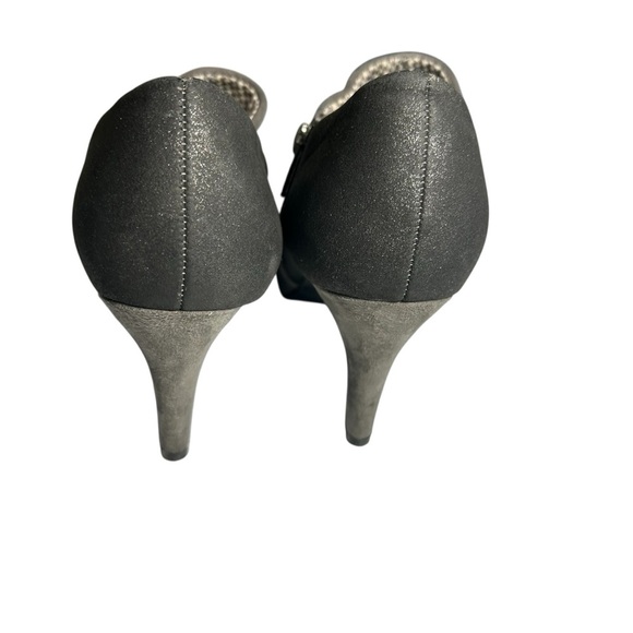 Dexflex Comfort Two Tone Gray Spiked Heel Bootie Sz 8 - Picture 6 of 12